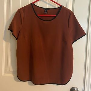 Burnt Orange Short Sleeved Blouse